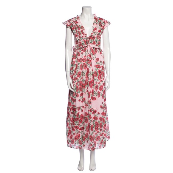 Banjanan Pink Floral Print Maxi Dress - Picture 1 of 4